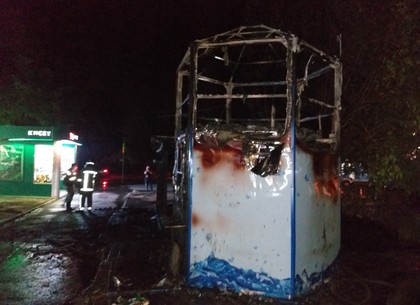 Немышлянский район: спасатели ликвидировали пожар в деревянном торговом павильоне для торговли овощами