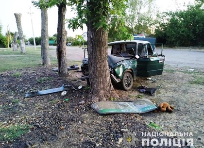 Под Харьковом ВАЗ врезался в дерево: пассажир погиб (ФОТО)