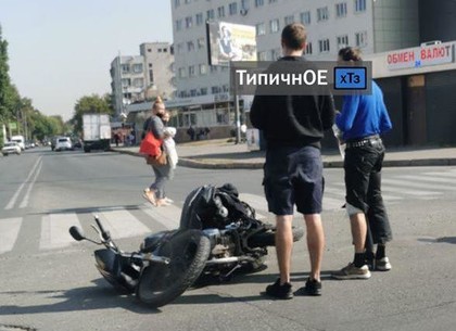 ВИДЕО: ДТП с мотоциклом в Харькове (Telegram)