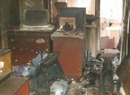 ФОТО: На пожаре в Пятихатках спасли хозяина горевшей квартиры (ГСЧС)