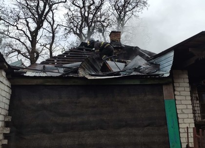 ФОТО: На окраине Харькова в доме сгорел престарелый мужчина (ГСЧС)