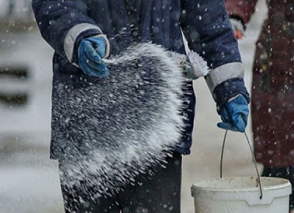 Около 40 тонн соли высыпали коммунальщики в харьковских дворах - ХГС
