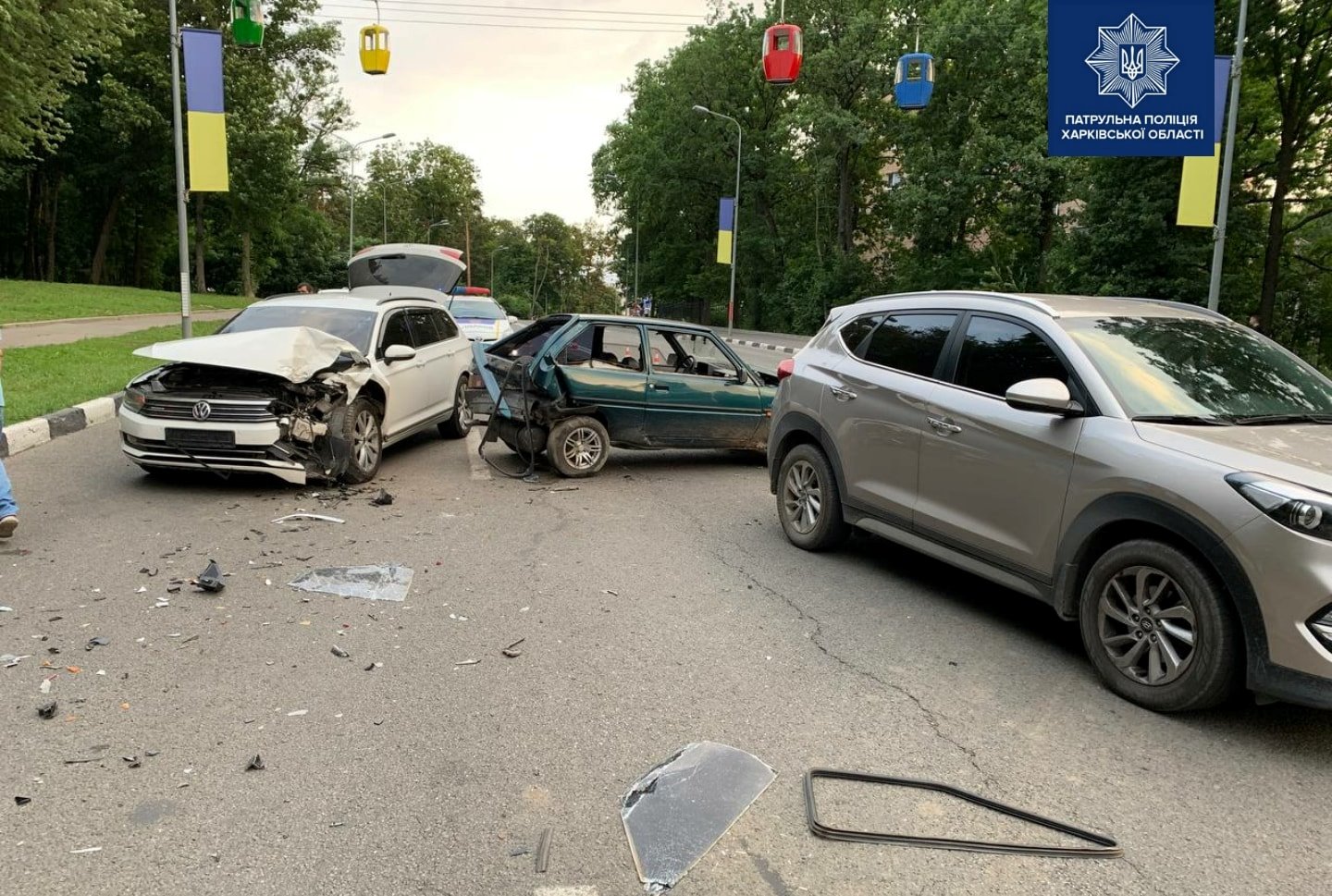 ДТП Харьков: на Новгородской столкнулись Hyundai, ЗАЗ и Volkswagen