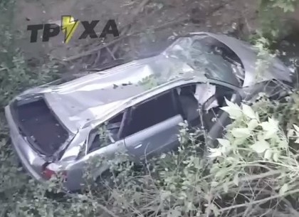 Жесткое ДТП в Харькове: Машина улетела с моста в реку (видео)