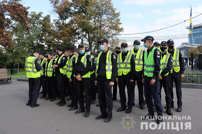 Охрана марша KharkivPride в Харькове 12 сентября 2021 года
