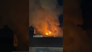 Сильный пожар в центре Харькова: горит жилой дом по улице Культуры (видео)