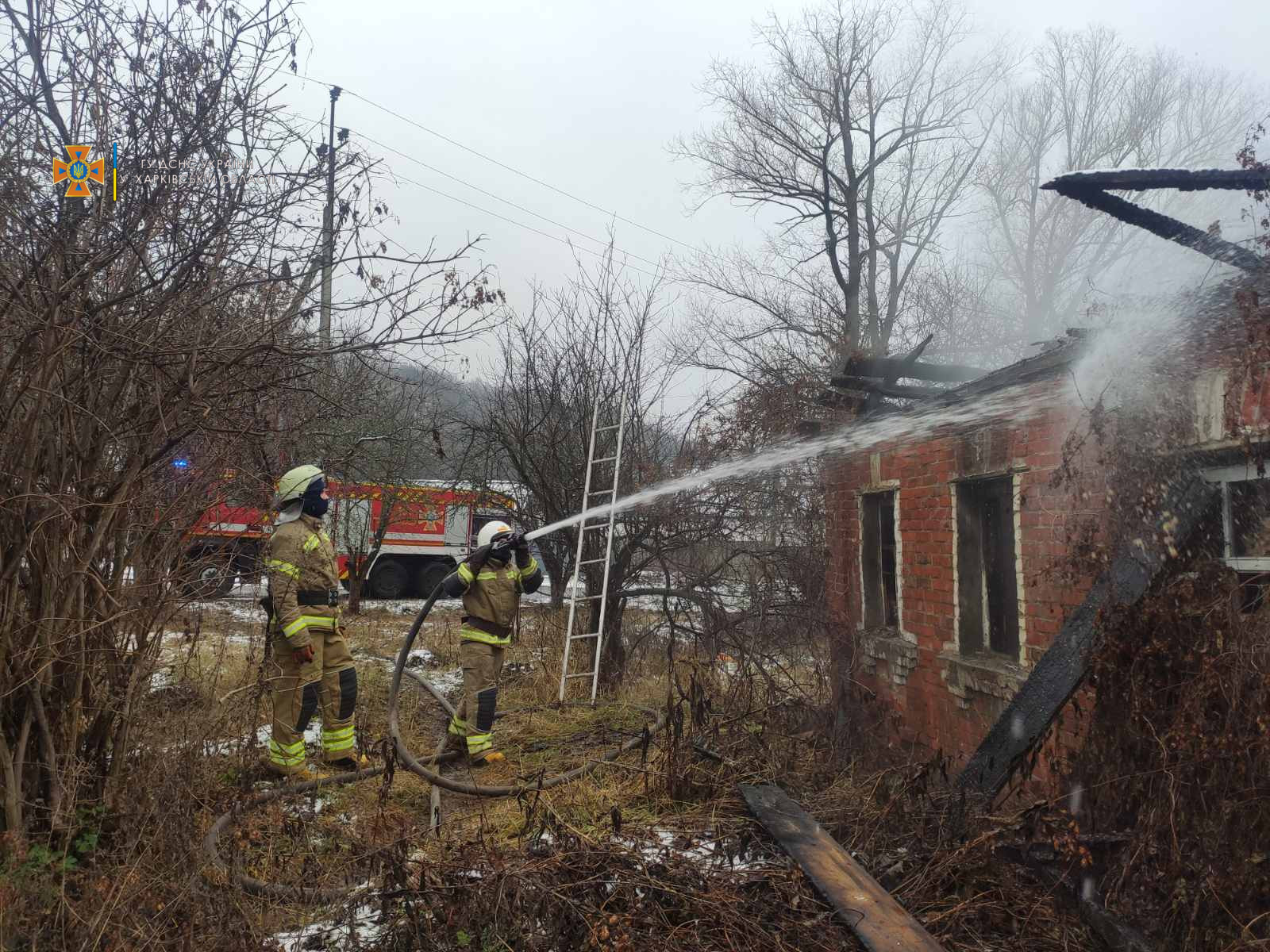 Пожар в Харьковской области 