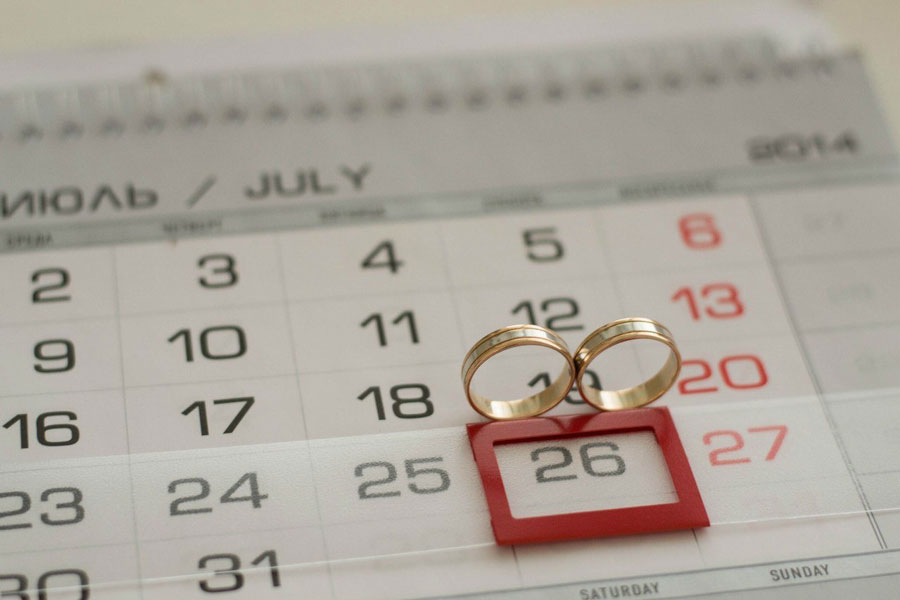 Календарь свадеб на 2022 год