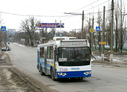В Харькове с утра в среду 27-й троллейбус пойдет другим маршрутом