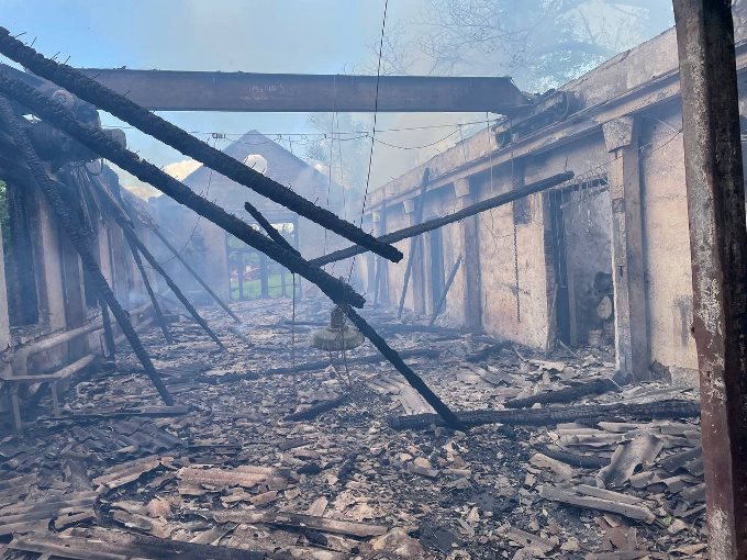 на территории Чкаловской общины сгорела мастерская одного из агропредприятий