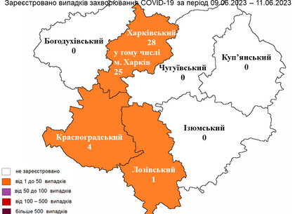 Скільки нових випадків COVID-19 виявили у Харкові на 12 червня