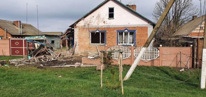 фото села Уди Золочівського району після обстрілу