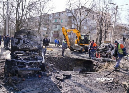 Як виглядає житловий район Харкова після ворожої атаки безпілотника (фото)