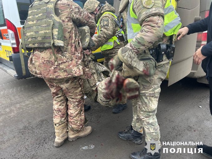 Наслідки удару дрона «Молнія-2» у Куп’янську