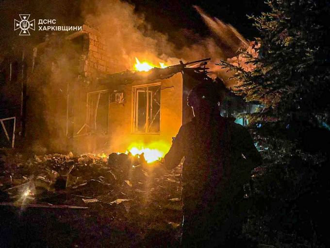 Пожежі та руйнування на Харківщині після атаки дронів 1 червня