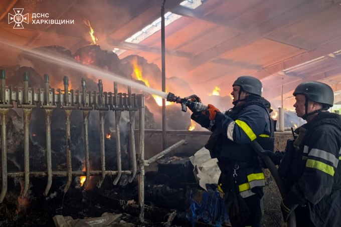 наслідок авіаудару по Ізюмському району
