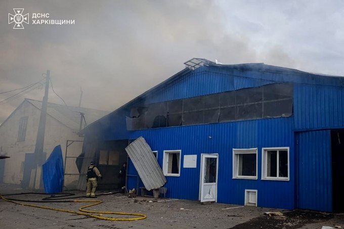 наслідок авіаудару по Ізюмському району
