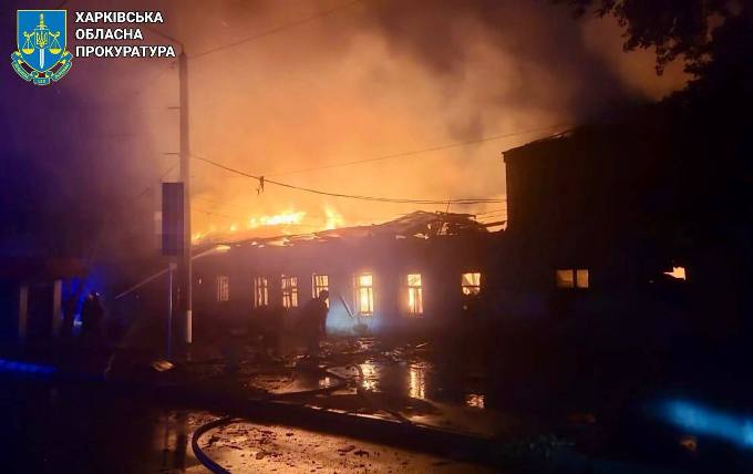 Нічна атака на Харків: удар дрона «Герань-2» по Новобаварському району