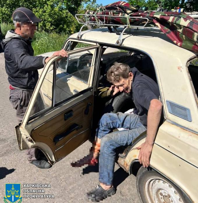 У Харківському районі авто підірвалося на міні: поранено двох чоловіків