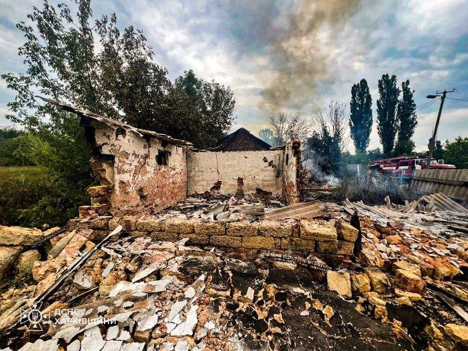 У Федорівці Куп’янському районі сталася пожежа після удару дронів