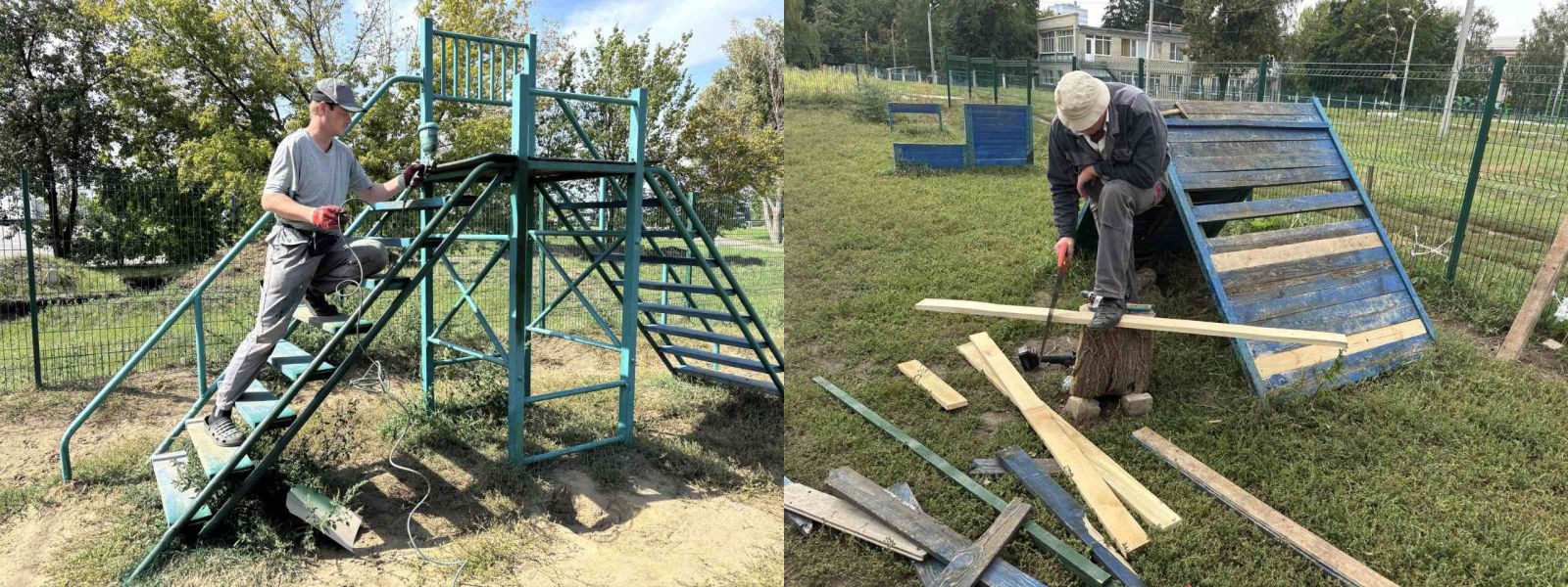 Відновили майданчики для дресування собак на чотирьох вулицях міста комунальники: Новини Харкова