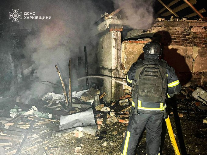 Новини Харкова: ДСНС ліквідувала пожежу після нічної атаки дронами
