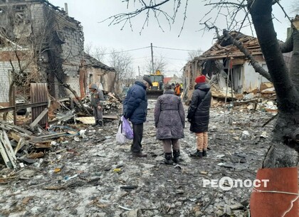 Наслідки удару БпЛА у Салтівському районі Харкова: фото