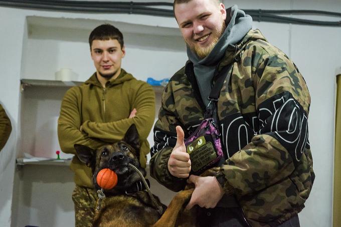 Новини Харкова: собаки «Скіфів» допомагають військовим відновлюватись