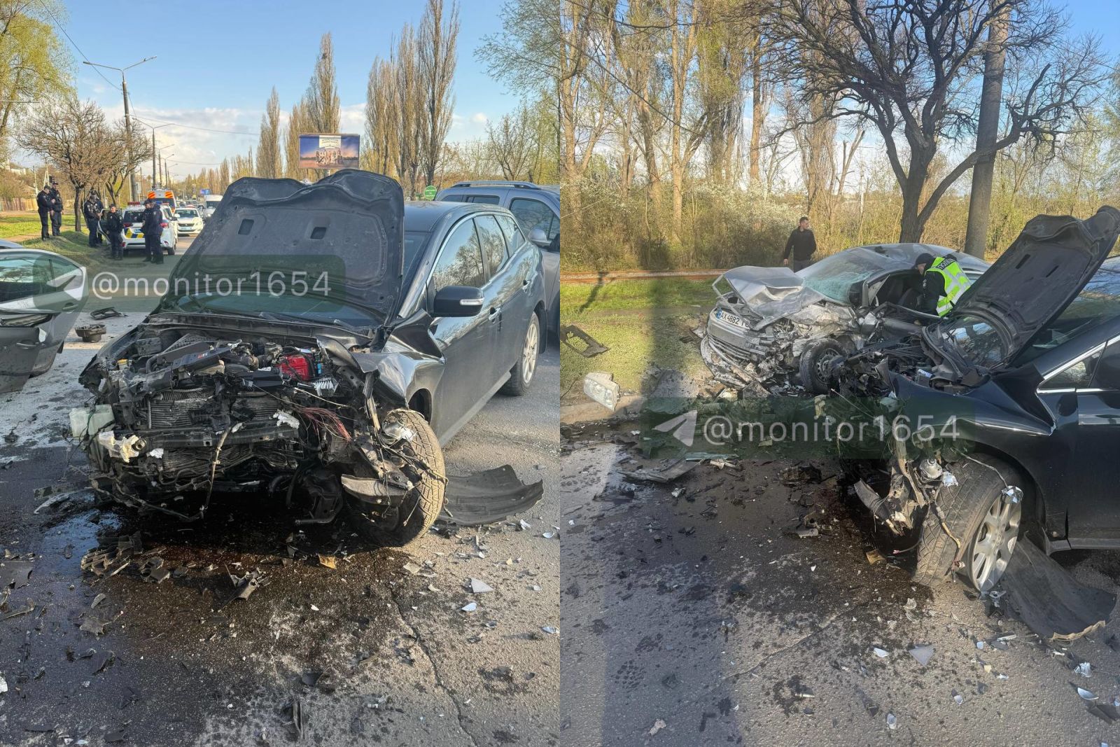 Розбилися дві легкові автівки на харківському проспекті: Новини Харкова