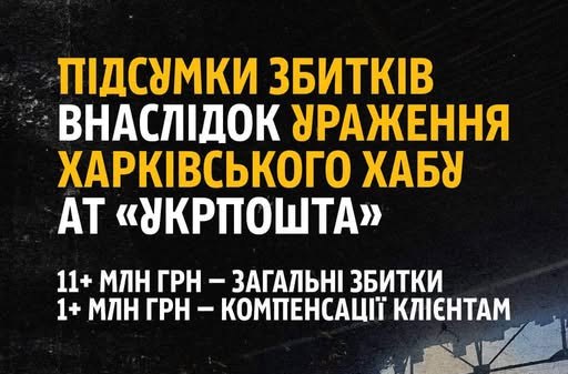 Новини Харкова: Укрпошта оцінила втрати хабу