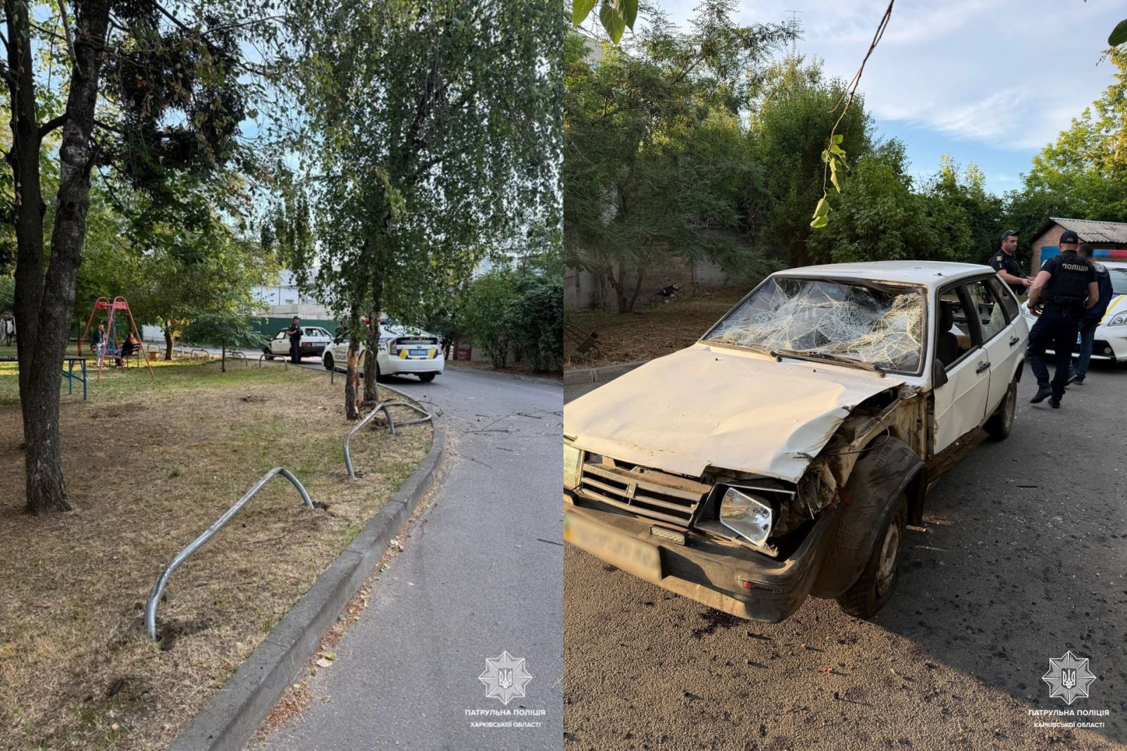 Тікав від патрульних та влетів у паркан п'яний водій ВАЗ без прав: Новини Харкова
