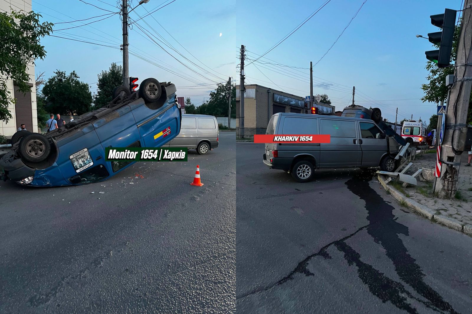 Перекинувся мікроавтобус, є постраждала через автотрощу: Новини Харкова