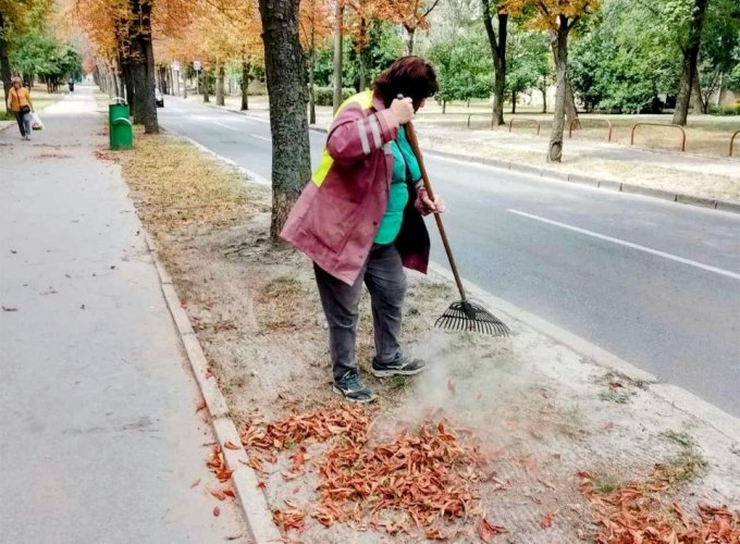 Новини Харкова: комунальники зібрали 161 м³ листя