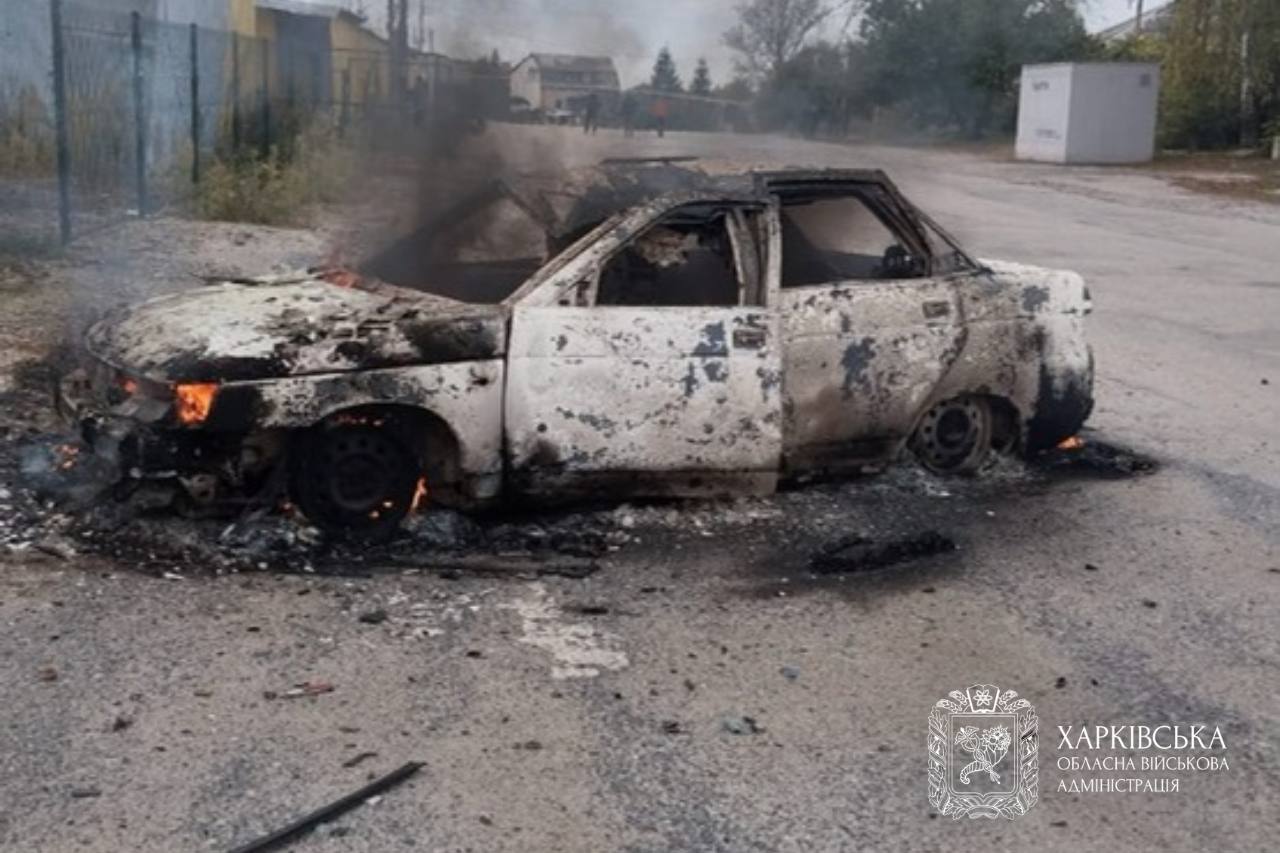 Атакував цивільну автівку російський дрон, є поранені: Новини Харкова